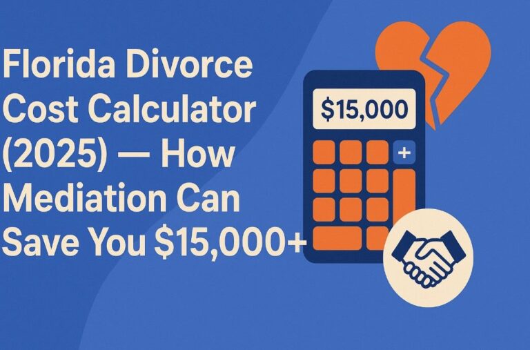 Read more about the article Florida Divorce Cost Calculator (2025) — How Mediation Can Save You $15,000+