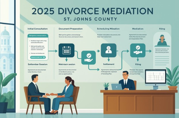 You are currently viewing St. Johns County Divorce Mediation 2025: Exact Steps, Fees & Filing Timeline