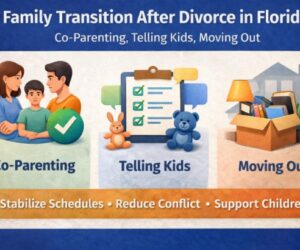 Family Transition After Divorce In Florida. Co-Parenting, Telling Kids, Moving Out