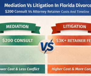 Mediation Vs Litigation In Florida Divorce. Cost And Time Comparison