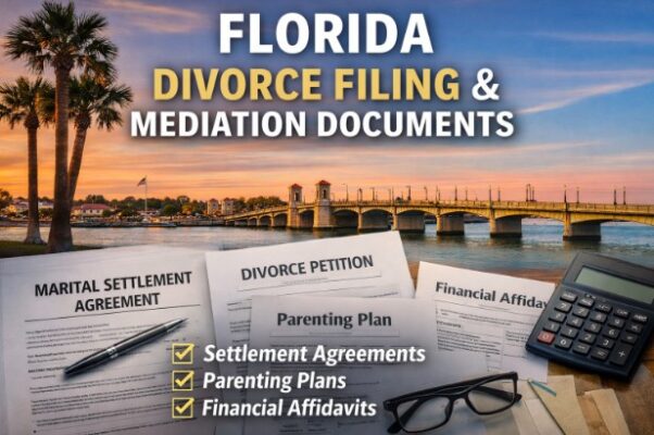 Florida Divorce Filing and Court-Compliant Mediation Documents