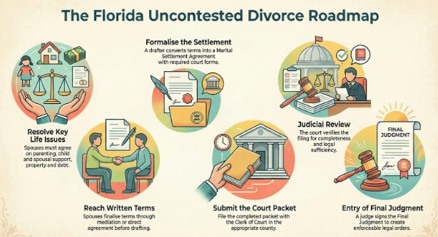 The Filing Flow. How A Mediated Agreement Becomes A Finalized Divorce